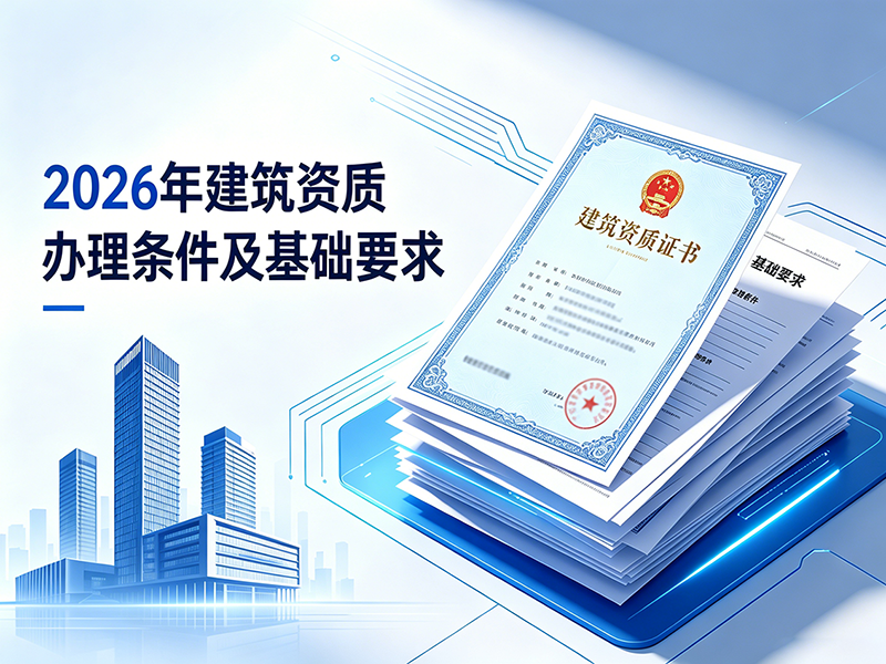 一文带你了解：2026年建筑资质办理条件及基础要求